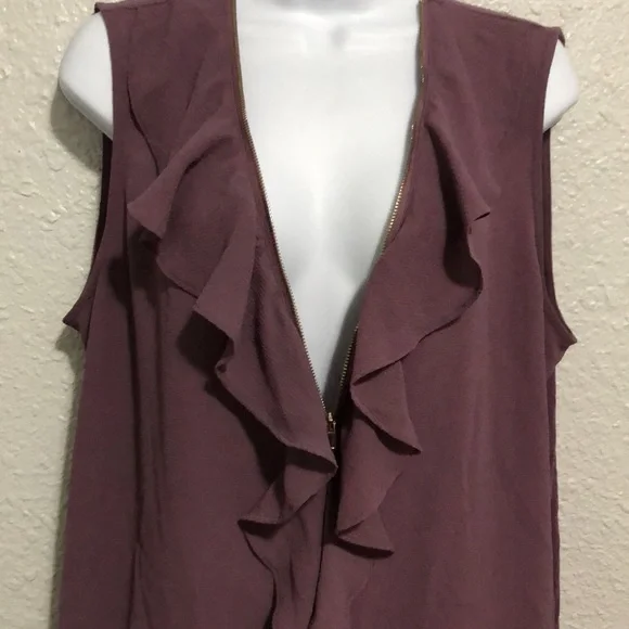 Tempted Purple Ruffled Blouse Womens Plus  Size 2X - Picture 6 of 11